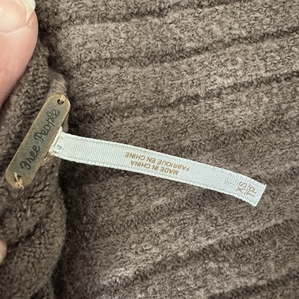 Free People Brown Ribbed Turtleneck Mini Dress - Picture 13 of 15